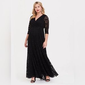 NWT Torrid Special Occasion Black Lace Gown 16
